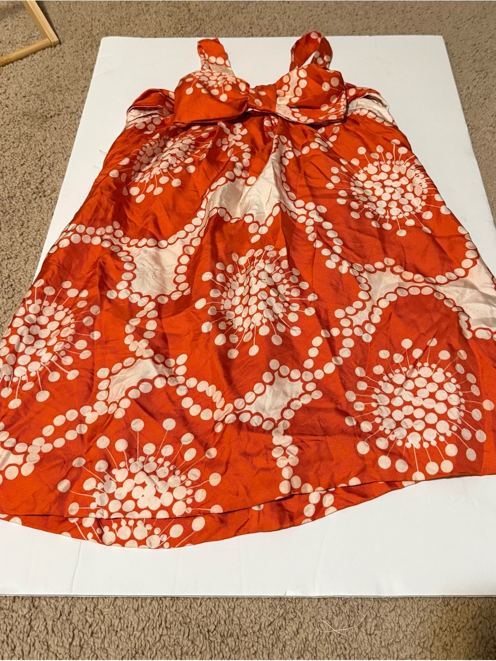 kate spade Orange and Cream Floral Tie-Back Tank Top